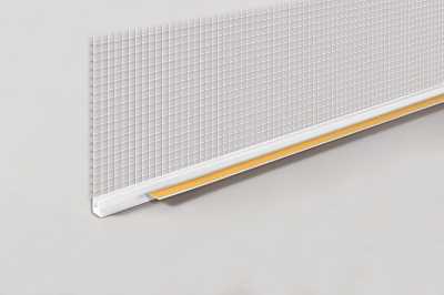 Профиль примыкающий оконный 6мм с сеткой 2,4м с пыльником
