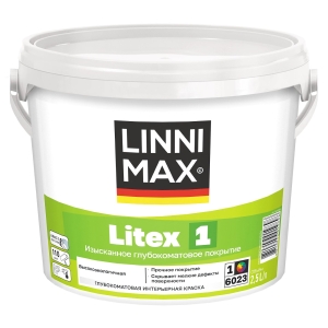 Краска интерьерная моющаяся LINNIMAX Litex 1 белая 2,5 л