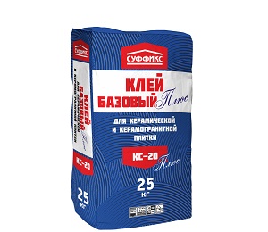 Клей для плитки Суффикс КС-20 Плюс, 25 кг