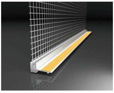 Профиль примыкающий оконный самоклеющийся с армирующей сеткой 6мм (2,4м) Bautex Профиль примыкающий оконный самоклеющийся с армирующей сеткой 6мм (2,4м) Bautex