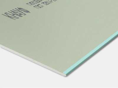 Гипсокартонный лист влагостойкий Knauf (ГКЛВ) ПЛУК 3000x1200х12,5 мм